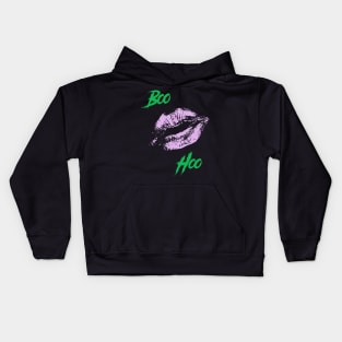 Boo Hoo - Pink lips Kids Hoodie